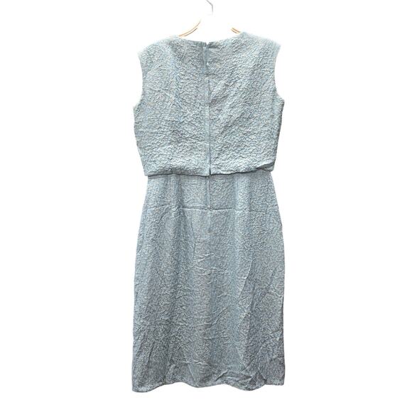 Vintage Ardley New York Brocade Rosette Formal Dress, Teal & Gold - Picture 10 of 11